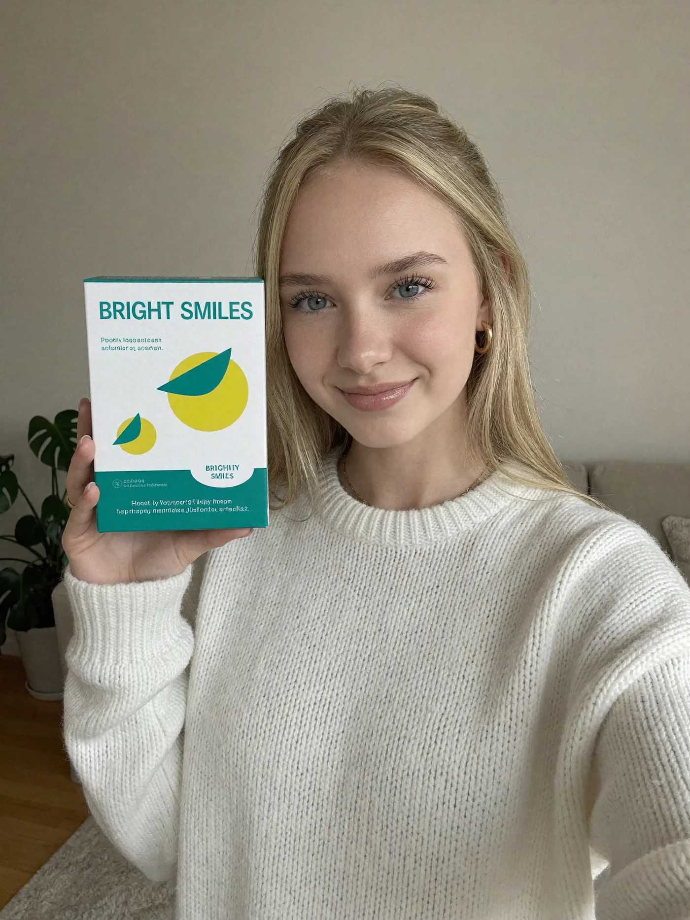 UGC campaign image presenting a bright dental care box