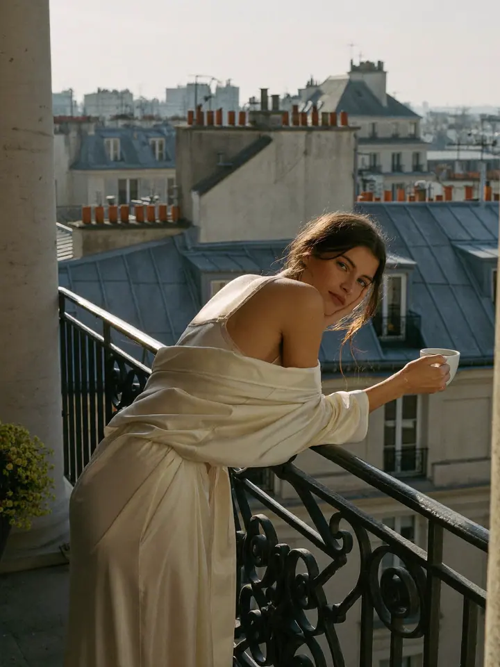 AI-generated paris-inspired balcony morning preset example
